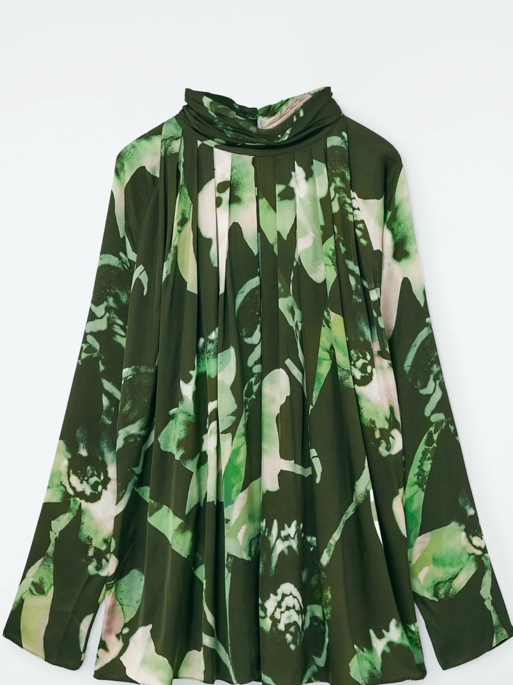 COS Dark Green Floral Blouse NWT